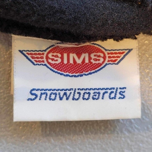 Sims Snowboards Hat Full Ski Mask Logo Made in USA RARE Black - Picture 7 of 9